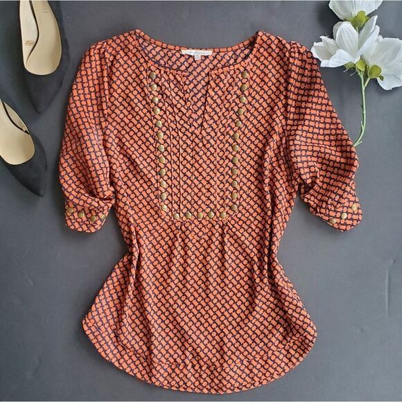 41 Hawthorne Orange blouse - Picture 1 of 8